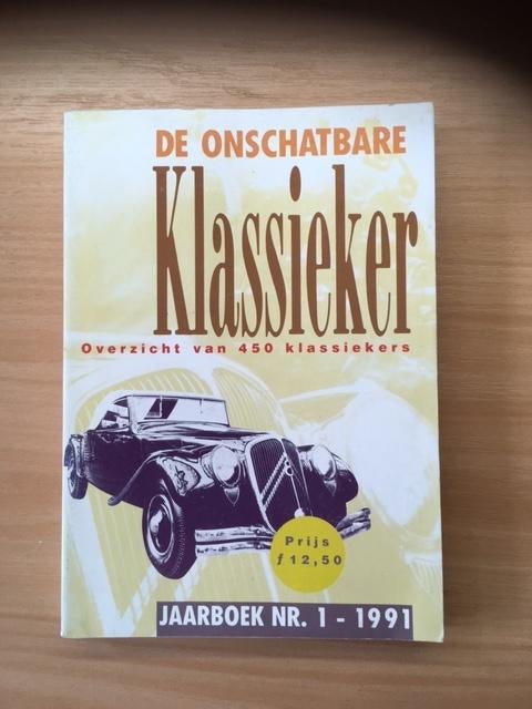 Autoboeken: De onschatbare Klassieker Jaarboek   nr 1   1991, Ophalen of Verzenden, Nieuw, Algemeen
