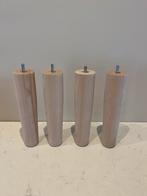 4 Meubelpoten - beukenhout (23 cm), Overige typen, Nieuw, Ophalen of Verzenden, Beuken