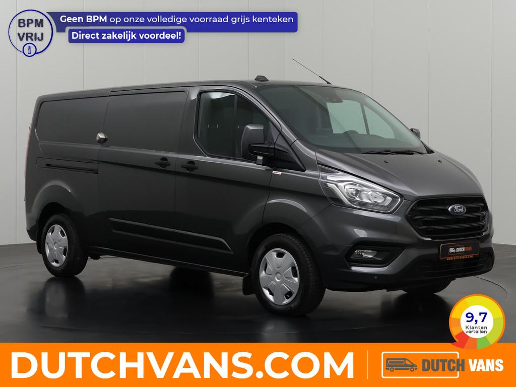 Ford Transit Custom 2.0TDCi 130PK Lang Limited | Euro 6 | Ca, Auto's, Bestelauto's, Stof, Gebruikt, Zwart, Metallic lak