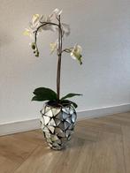 Moeder van parel vaas incl kunst orchidee, Ophalen, Overige materialen, Overige kleuren, 50 tot 75 cm