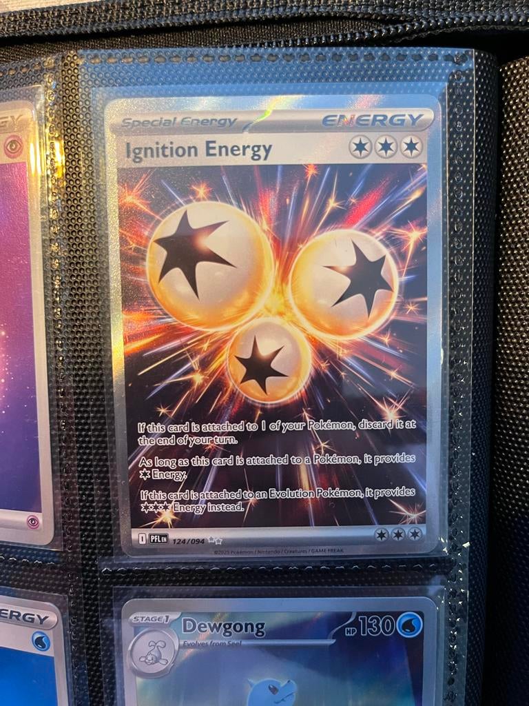 Pokémon Ignition Energy kaart 124/094 phantasmal flames, Ophalen of Verzenden, Nieuw, Losse kaart, Foil