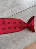 Rode stropdas met clip en patroon, Ophalen of Verzenden, Zo goed als nieuw, Rood, Met patroon