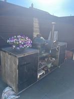 Gebruikte buitenkeuken van steigerhout op wielen, Tuin en Terras, Buitenkeukens, Ophalen, Gebruikt, Gas, Vrijstaand