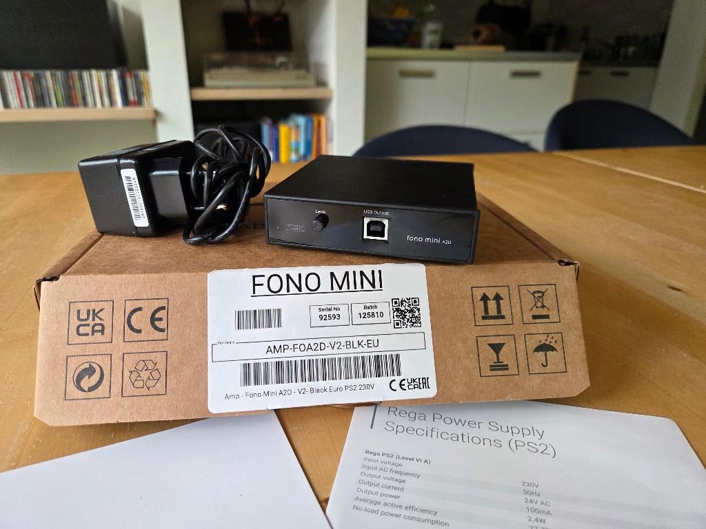 Phono voorversterker Rega Fono Mini A2D MK2, Overige merken, Overige systemen, Ophalen of Verzenden, Zo goed als nieuw