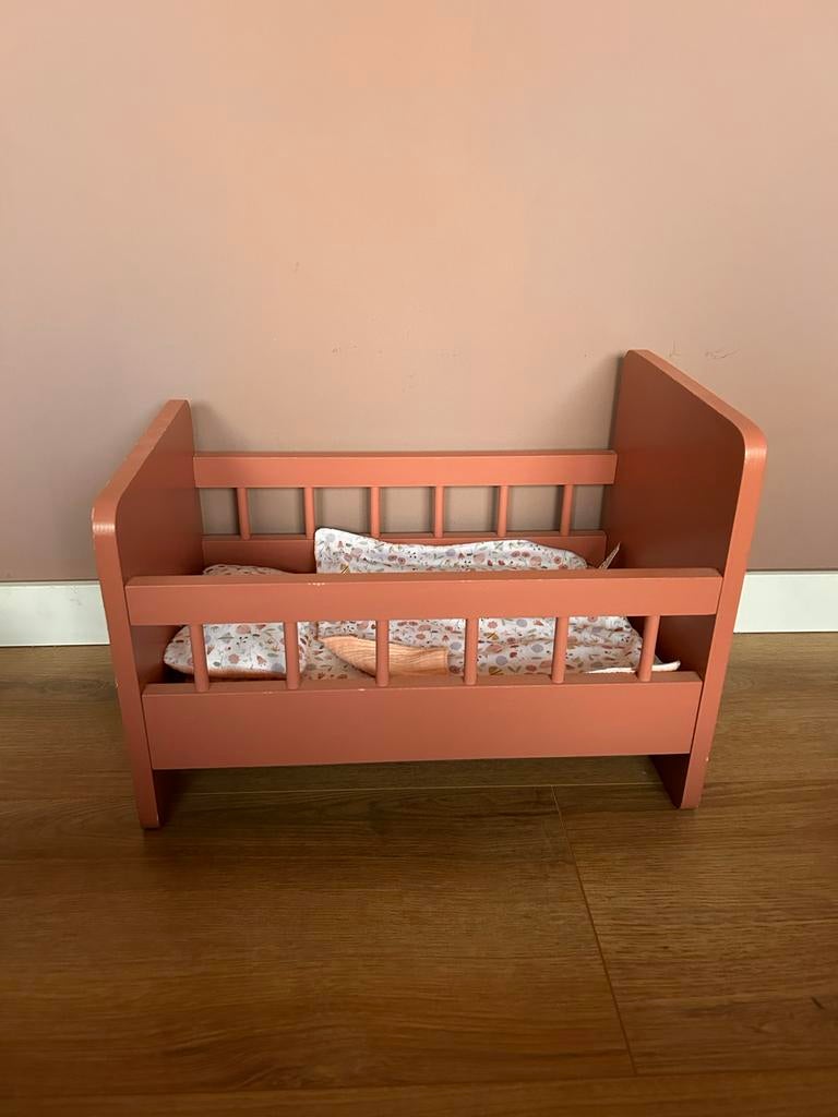 Little Dutch poppenbedje oud roze met beddengoed, Ophalen, Zo goed als nieuw, Overige typen
