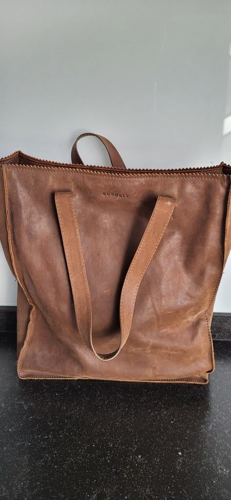 Burkely tas met rits - Ruim en Praktisch, Ophalen of Verzenden, Gebruikt, Bruin, Shopper