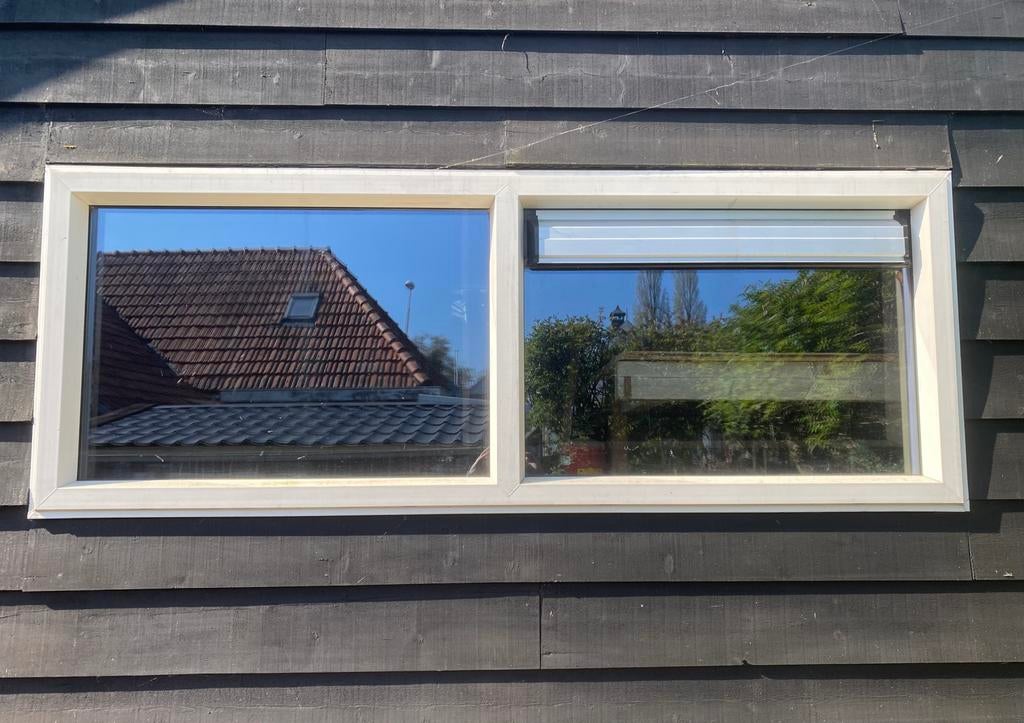 Kunststof raamkozijn inclusief glas, Doe-het-zelf en Verbouw, Kozijnen en Schuifpuien, Ophalen, Kunststof, Raamkozijn, Zo goed als nieuw