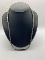 C961 Prachtige zilveren koningsketting 63 cm | 60 gram, Sieraden, Tassen en Uiterlijk, Ophalen of Verzenden, X, Zilver, Zilver