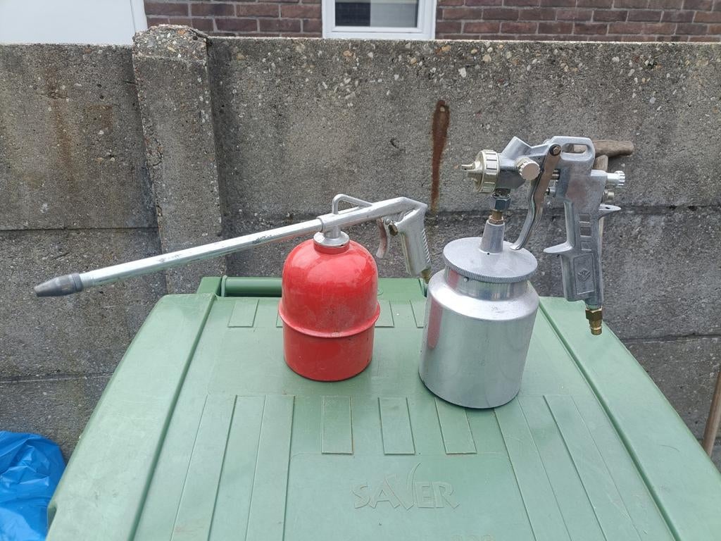 Verfspuit en oliespuit, Doe-het-zelf en Verbouw, Gereedschap | Overige machines, Ophalen of Verzenden, Gebruikt