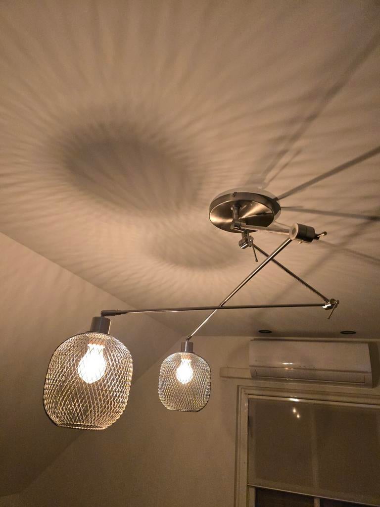 Knikarm plafondlamp, Ophalen, Zo goed als nieuw