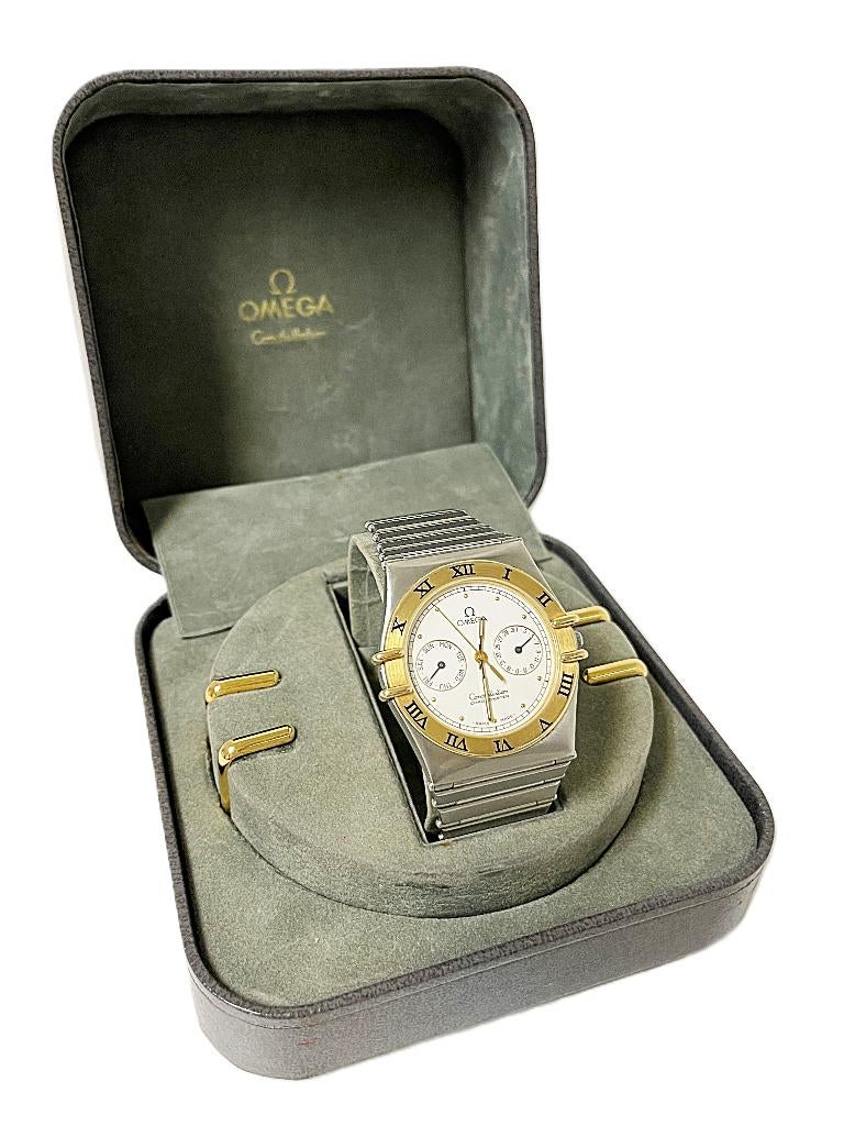 Omega Constellation XL Day Date Staal / Goud 34 mm Omega Box, Staal, Staal, -, Polshorloge