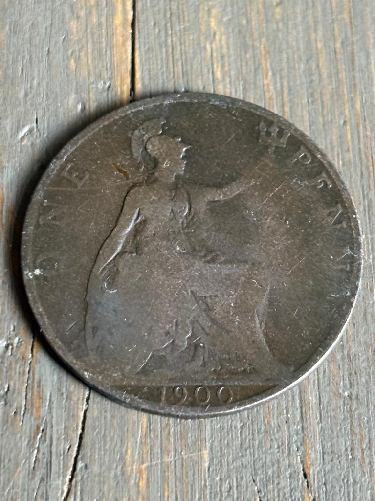 1 Penny 1900 engeland, Postzegels en Munten, Munten | Europa | Niet-Euromunten, Ophalen of Verzenden, Overige landen, Losse munt