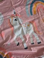 Roze Eenpersoons Dekbedovertrek Unicorn Rainbow, Eenpersoons, Dekbedovertrek, Ophalen of Verzenden, Zo goed als nieuw