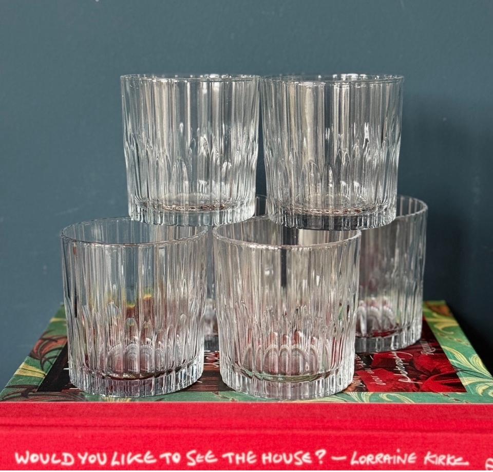 Duralex vintage set van 6 geharde waterglazen, Verzamelen, Glas en Borrelglaasjes, Ophalen of Verzenden, Zo goed als nieuw, Overige typen