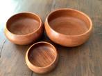 Oude teakhouten schalen uit Thailand, Ophalen of Verzenden