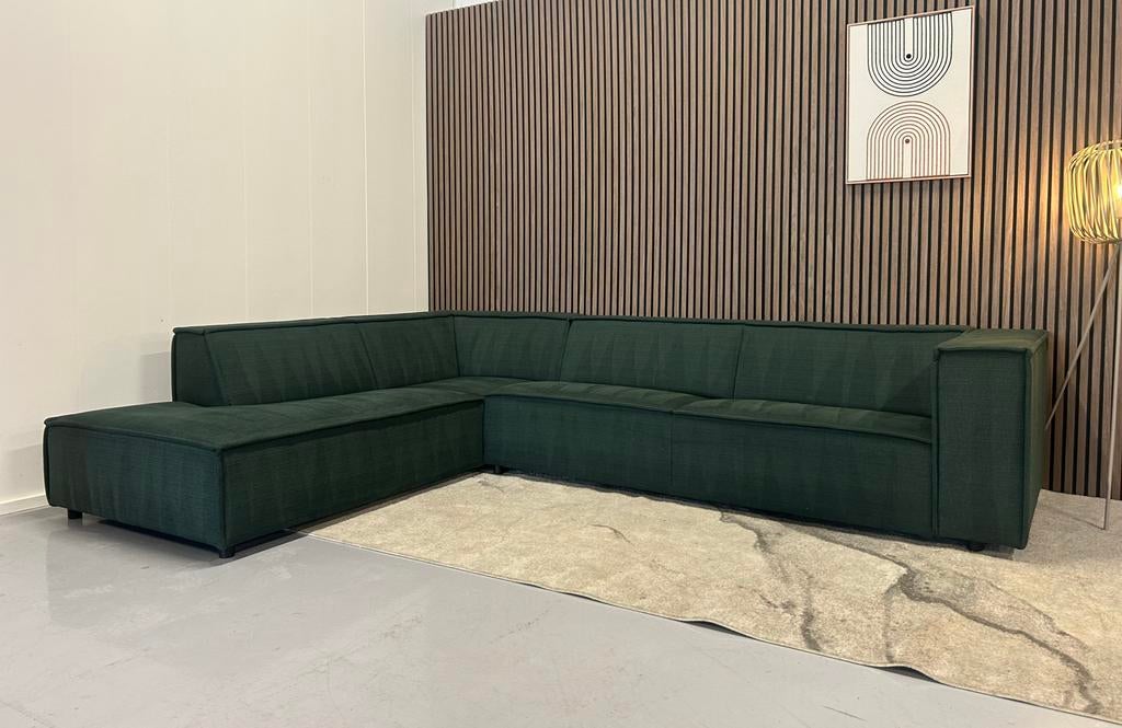 By Sidde - Sommer - Hoekbank - Donkergroen - Nette Staat, Ophalen of Verzenden, Zo goed als nieuw, 150 cm of meer, Vierpersoons of meer