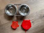 Katten voerbakken en blik deksel van Husse, Ophalen of Verzenden, Zo goed als nieuw