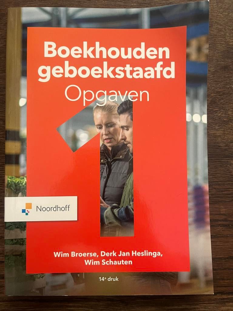 Boekhouden geboekstaafd Opgaven 1, Ophalen of Verzenden, Beta, Zo goed als nieuw, HBO