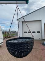 Hanging baskets zwart met binnenzak 8 stuks, Kunststof, Gebruikt, Rond, Minder dan 40 cm