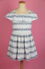 zgan C&A off-shoulder jurk blauw wit gestreept maat 134, Kinderen en Baby's, Kinderkleding | Maat 134, C&A, Meisje, Ophalen of Verzenden