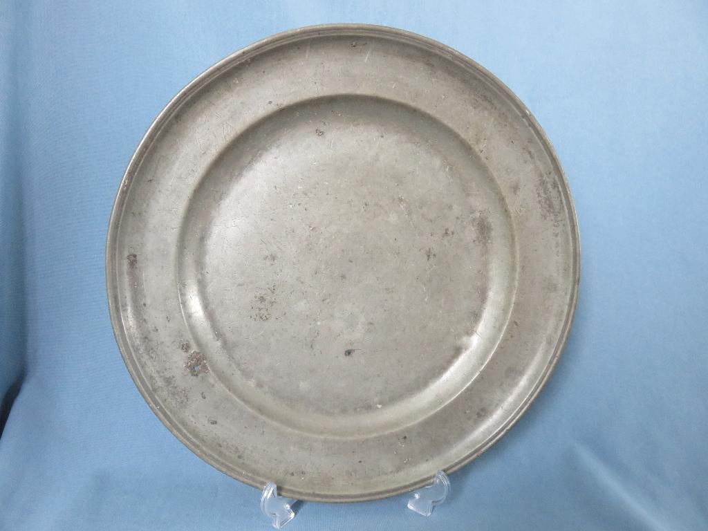Grote schaal in tin - 18e eeuw, Antiek en Kunst, Antiek | Tin, Ophalen of Verzenden
