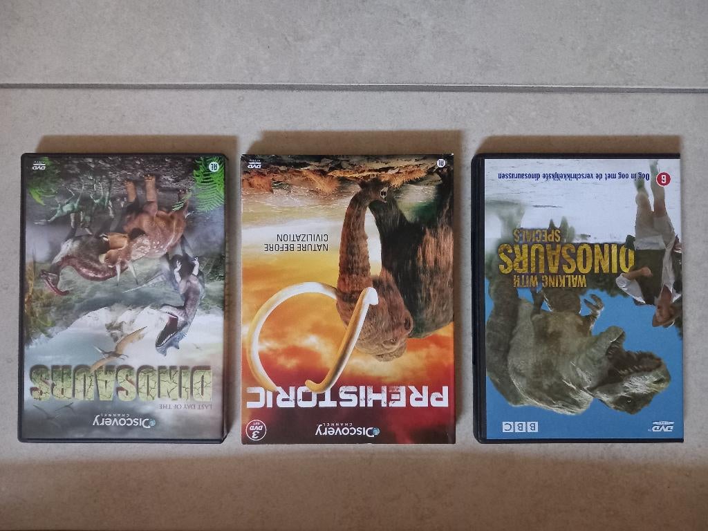 Vier DVD-boxen tijdperk Dinosaurs, Alle leeftijden, Ophalen of Verzenden, Zo goed als nieuw, Boxset