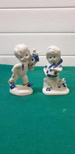 beeld jongen meisje delfts blauw, Verzamelen, Beelden en Beeldjes, Ophalen of Verzenden