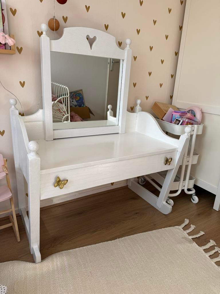 Kinder kaptafel/bureautje, Ophalen, Gebruikt, 50 tot 100 cm, Minder dan 100 cm