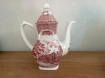 Koffiepot English Country Inns rood (roze, pink), Antiek en Kunst, Antiek | Servies los, Ophalen of Verzenden