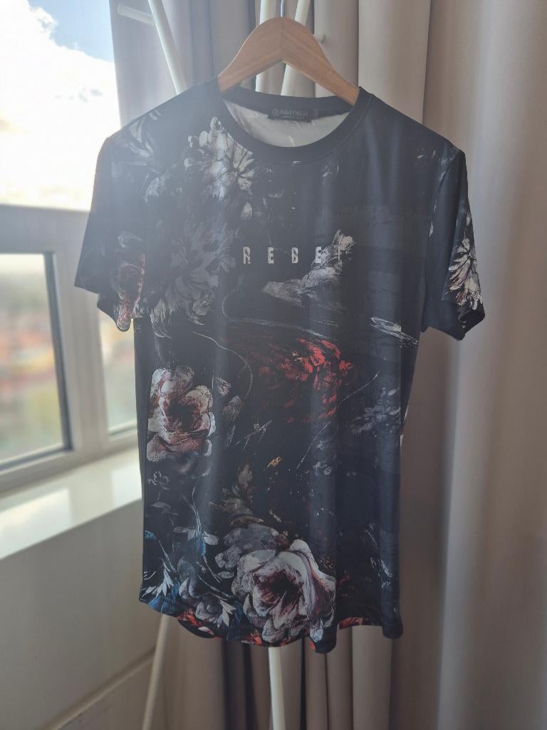 Rebel Official bloemen t-shirt | Rebel floral tee, Ophalen of Verzenden, Zo goed als nieuw, Zwart
