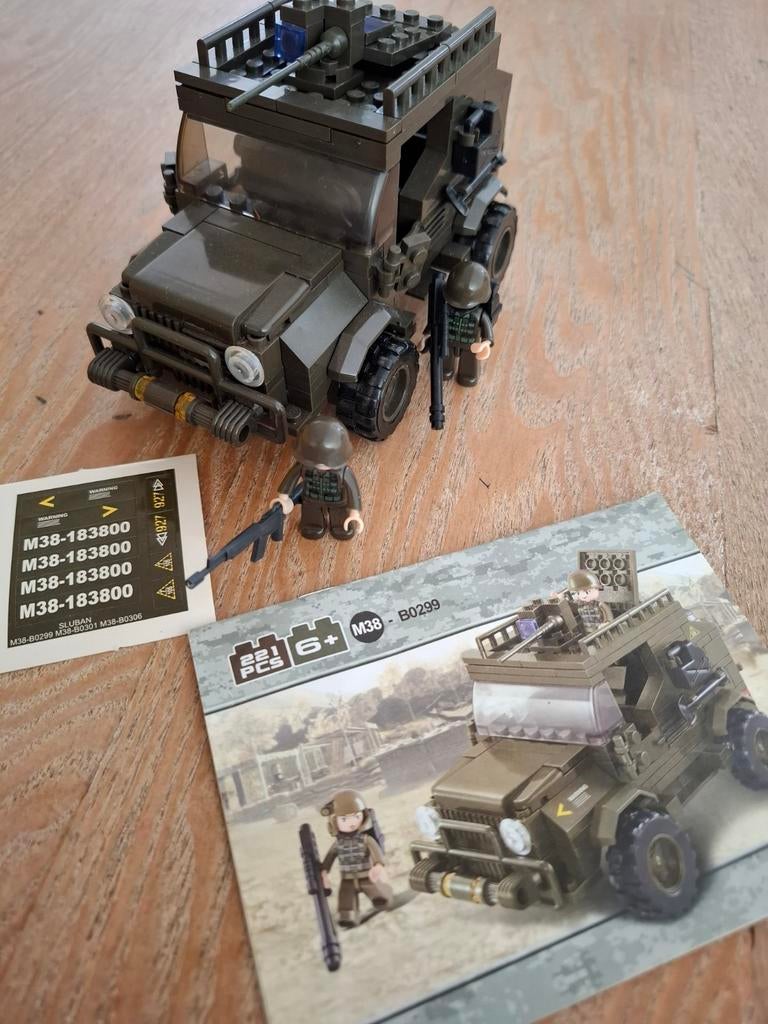 Sluban legerjeep, Overige merken, Auto, Groter dan 1:32, Ophalen of Verzenden