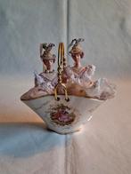 Souvenir Orsoy: Twee Popjes in Bonbonschaaltje, Antiek en Kunst, Antiek | Keramiek en Aardewerk, Ophalen of Verzenden