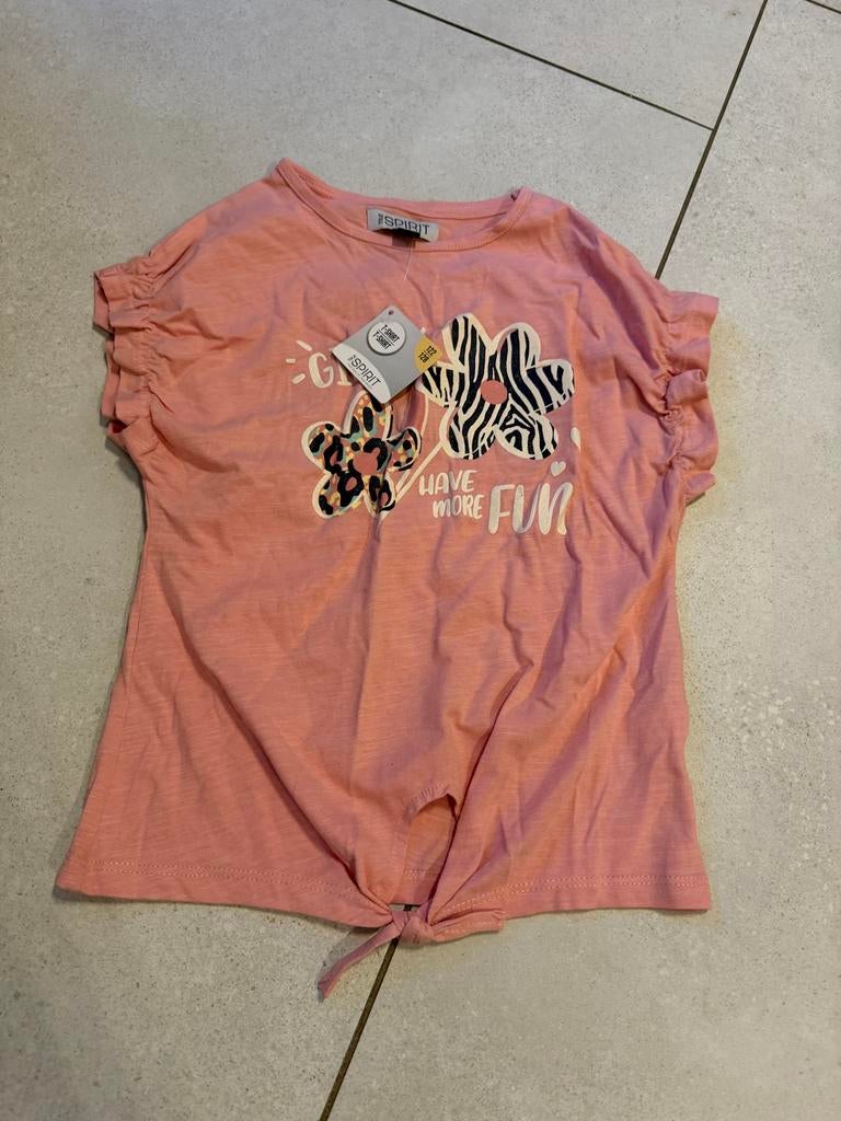 Roze T-shirt met print - True Spirit (maat 122/128), Ophalen of Verzenden, Nieuw, Meisje, Shirt of Longsleeve