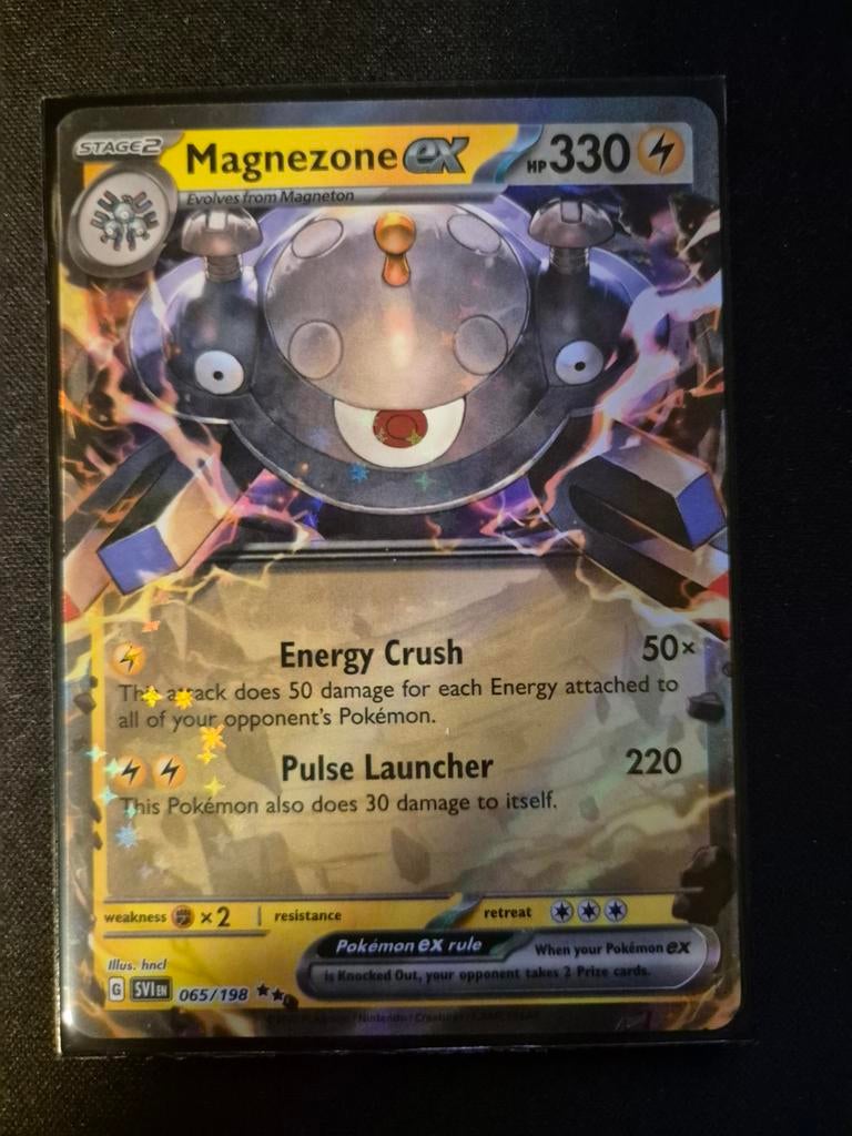 Magnezone ex Pokémon kaart - Zeldzame Foil Kaart, Ophalen of Verzenden, Zo goed als nieuw, Losse kaart, Foil
