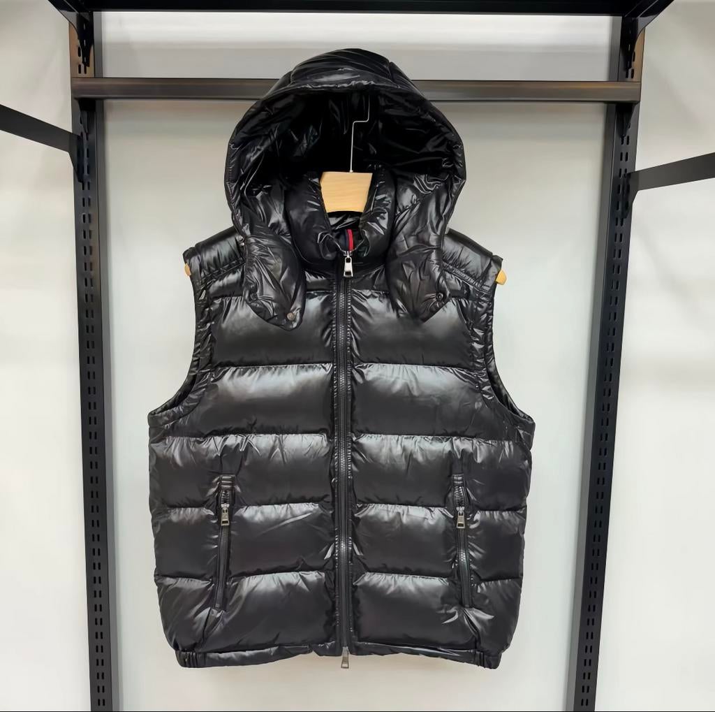 Zwarte buffer jas , formale winter jas van polyester, Kleding | Heren, Bodywarmers, Verzenden, Zo goed als nieuw, Zwart