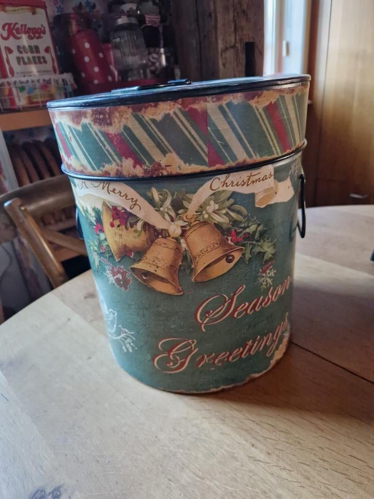 GROOT DECORATIE KERST BLIK, Verzamelen, Blikken, Ophalen of Verzenden, Overige