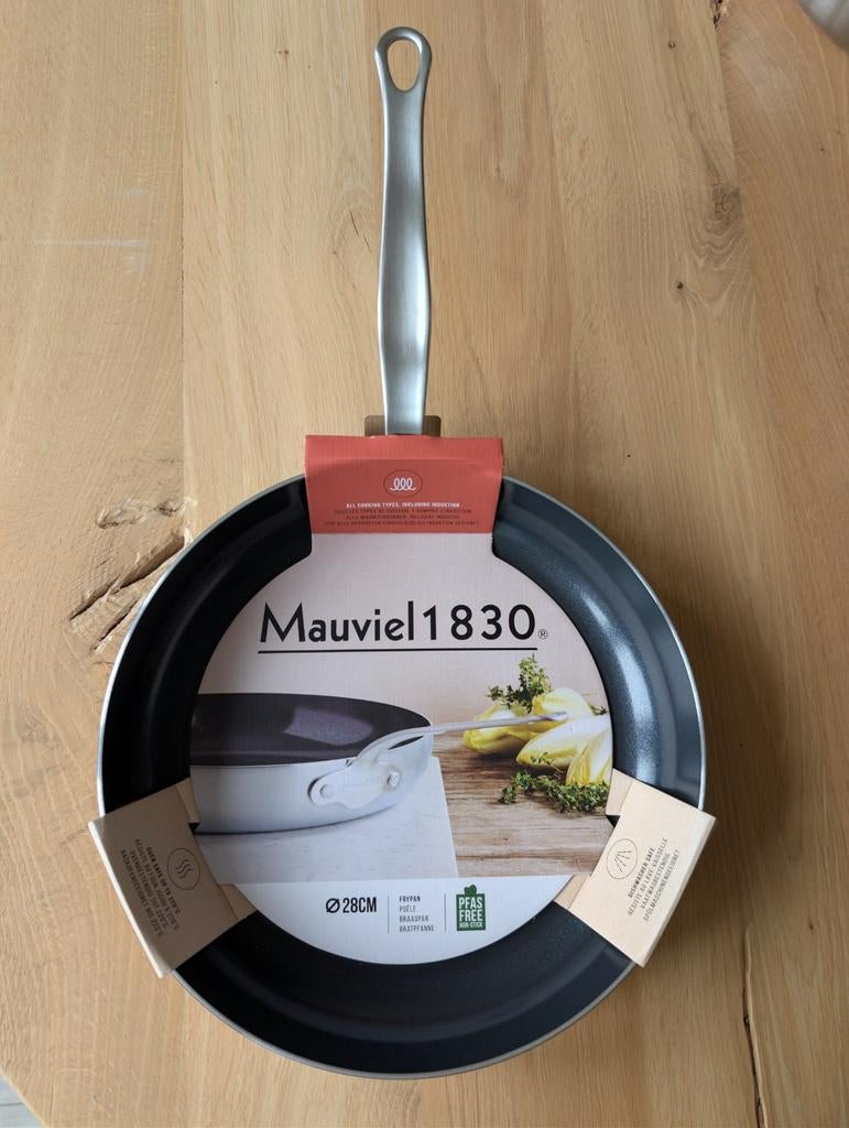 Mauviel 1830 Chef's Braadpan Ø28CM - Nieuw! Frans, Nieuw, Ophalen of Verzenden, Rvs, Keramische plaat