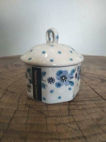 Miniatuur box tandendoosje sieradenbakje Bunzlau Castle, Huis en Inrichting, Ophalen, Lies@bunzlaunoord.nl, Keramiek, Overige typen