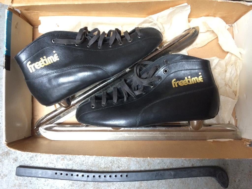 Noren renschaatsen Freetime schaatsen maat 43 zwart vintage, Sport en Fitness, Schaatsen, Overige merken, Gebruikt, Ophalen of Verzenden