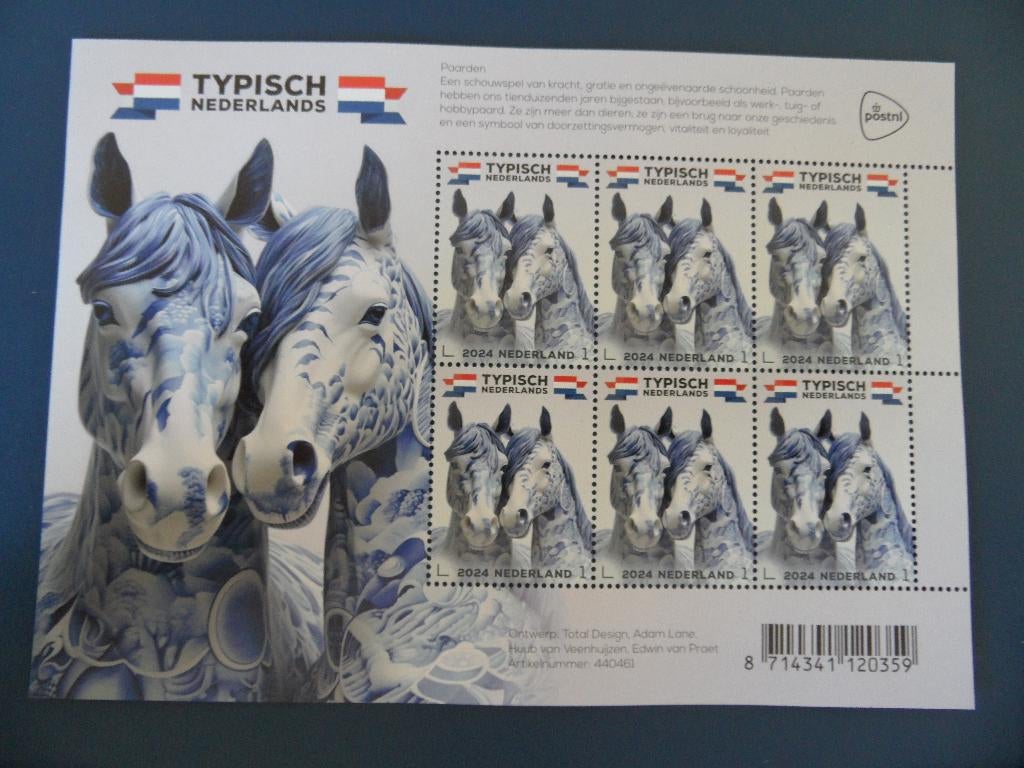 Velletje postzegels – typisch Nederlands - Paarden, Ophalen of Verzenden, Postfris