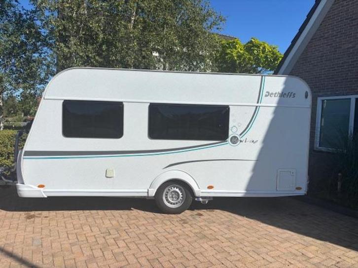 Dethleffs New Line (1041510), Caravans en Kamperen, Caravans, Particulier, tot en met 3, 750 - 1000 kg, Treinzit, Dethleffs, Dwarsbed