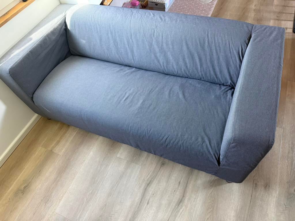 Leuke, grijze Klippan bank van IKEA, Huis en Inrichting, Banken | Bankstellen, Ophalen, Gebruikt, 150 tot 200 cm, Tweepersoons