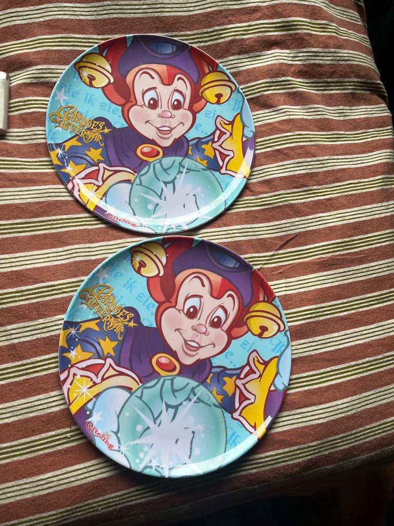 Twee Efteling Pardoes borden zeldzaam / collectors item, Ophalen of Verzenden, Zo goed als nieuw, Gebruiksvoorwerp