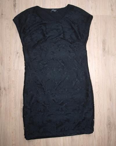 Zwarte Kanten Jurk Yessica (S), Kleding | Dames, Jurken, Ophalen of Verzenden, Zo goed als nieuw, Knielengte, Maat 36 (S)
