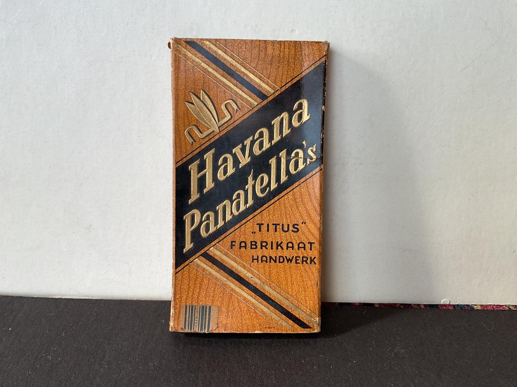 Kartonnen sigarendoosje van de firma Titus Steenwijk, Verzenden, Zo goed als nieuw, Tabaksdoos of Verpakking