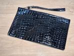 zwart tasje / make up / telefoon imitatie krokodil print, Ophalen of Verzenden, Nieuw, Zwart