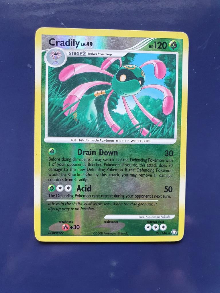 Cradily 21/146 reverse holo pokemon kaart, Ophalen of Verzenden, Zo goed als nieuw