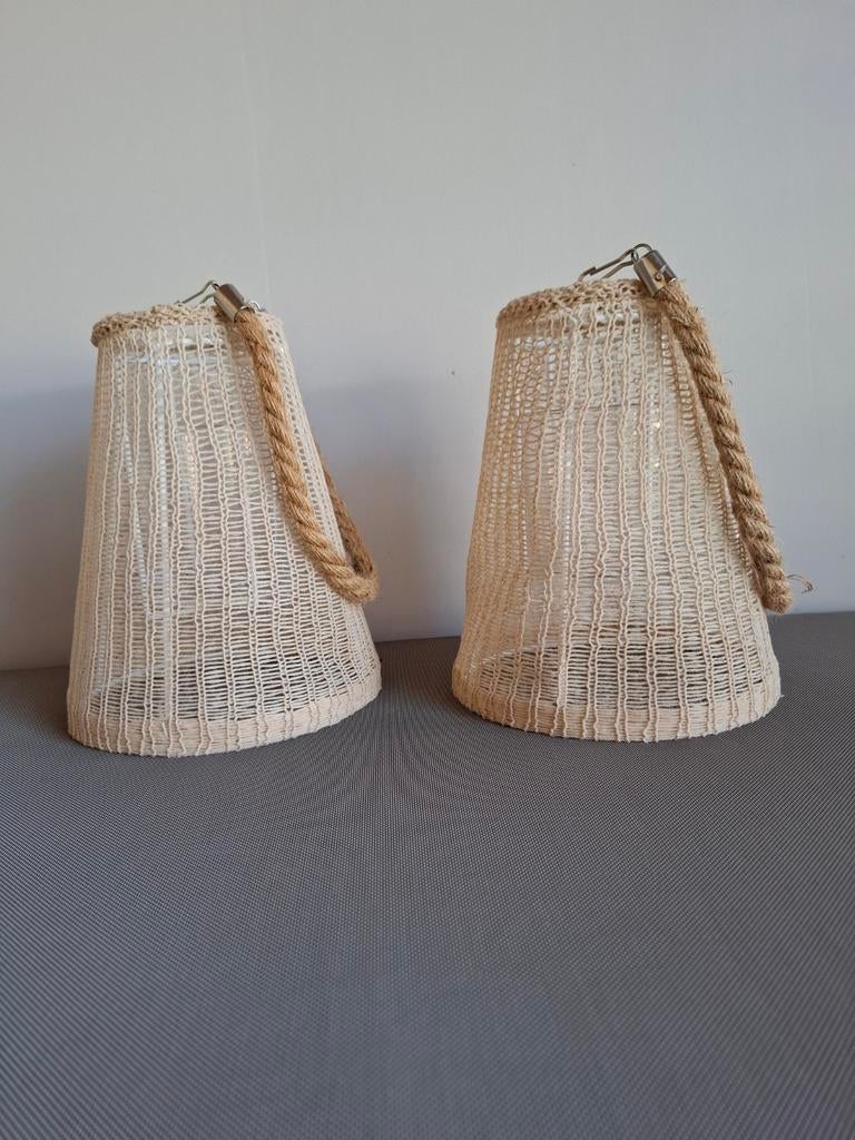 2 sfeervolle windlichten, Beige, Nieuw, Ophalen of Verzenden, Landelijk