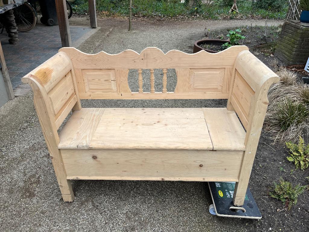 Houten bank, Ophalen, Zo goed als nieuw, Hout