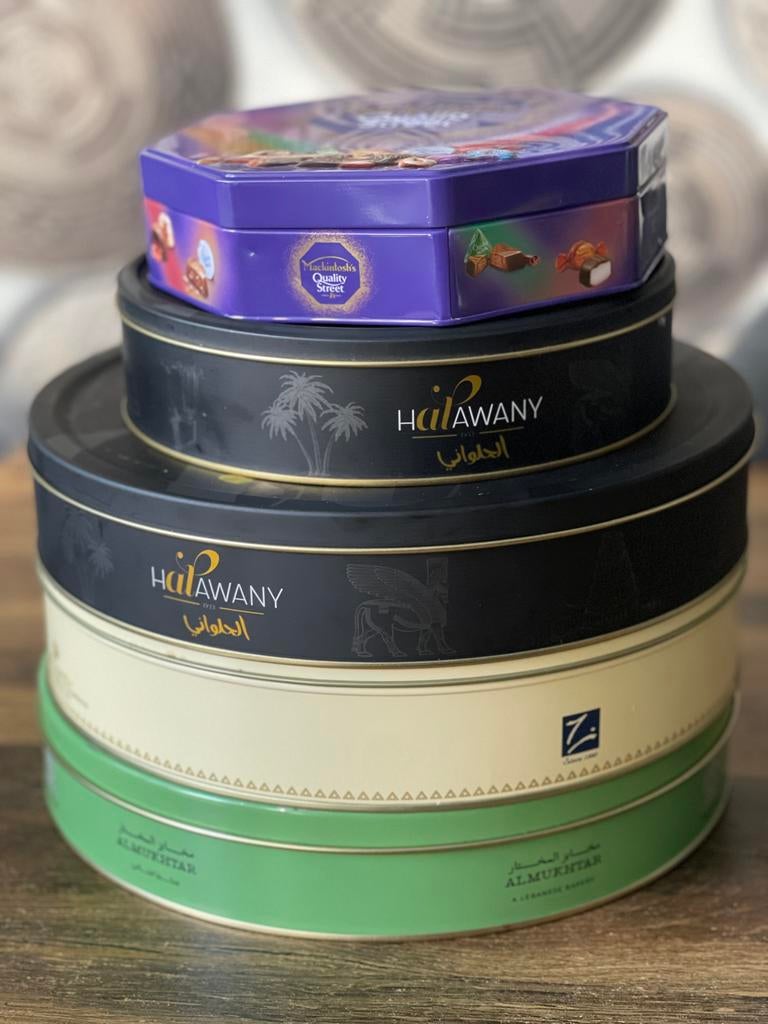 Diverse blikken voor koekjes, snoep of opslag, Verzamelen, Blikken, Ophalen, Gebruikt, Koek(jes), Overige merken